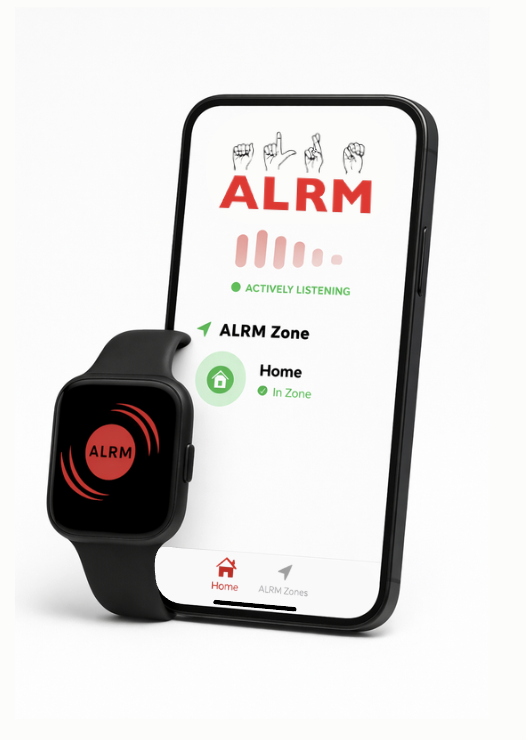 ALRM app on iPhone and Apple Watch